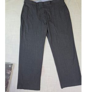 J.M. Haggar Mens Classic Fit Dress Pants Charcoal Gray 38x29 HD00885 Flat Front